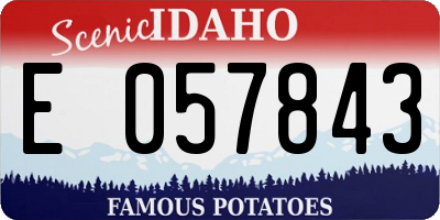 ID license plate E057843