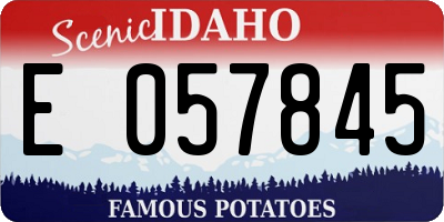 ID license plate E057845