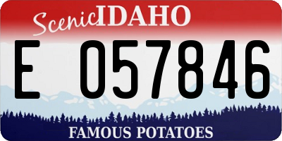ID license plate E057846