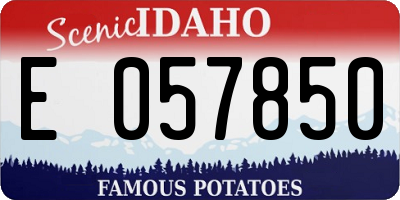 ID license plate E057850