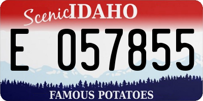 ID license plate E057855