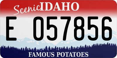 ID license plate E057856