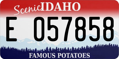 ID license plate E057858