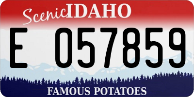ID license plate E057859