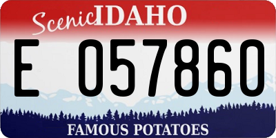ID license plate E057860