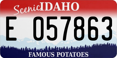 ID license plate E057863