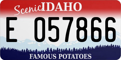 ID license plate E057866