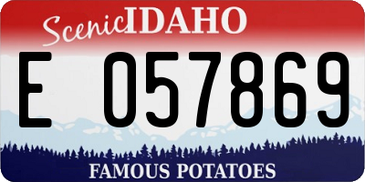 ID license plate E057869