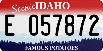 ID license plate E057872