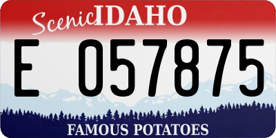 ID license plate E057875