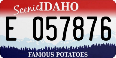ID license plate E057876