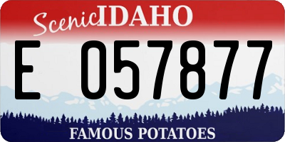 ID license plate E057877