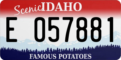 ID license plate E057881