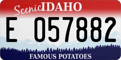 ID license plate E057882