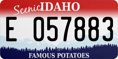 ID license plate E057883