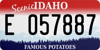ID license plate E057887
