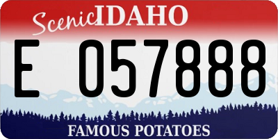 ID license plate E057888