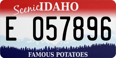 ID license plate E057896