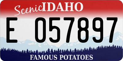 ID license plate E057897