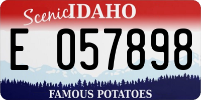 ID license plate E057898