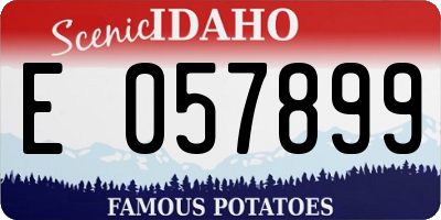 ID license plate E057899