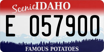 ID license plate E057900