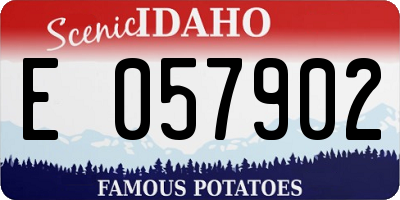 ID license plate E057902