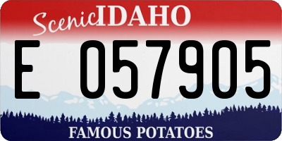 ID license plate E057905