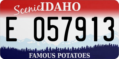 ID license plate E057913