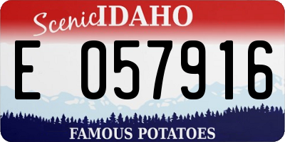 ID license plate E057916