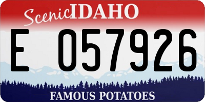 ID license plate E057926
