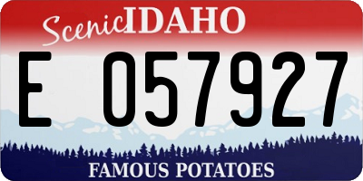 ID license plate E057927