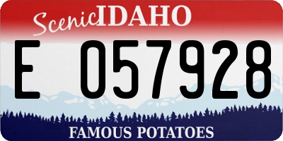 ID license plate E057928