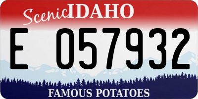 ID license plate E057932