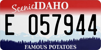 ID license plate E057944