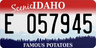 ID license plate E057945
