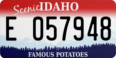 ID license plate E057948