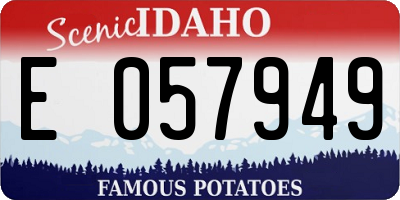 ID license plate E057949