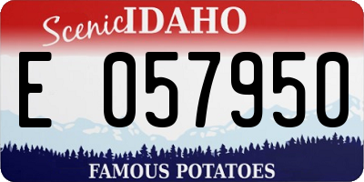 ID license plate E057950