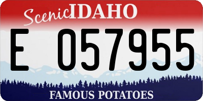 ID license plate E057955
