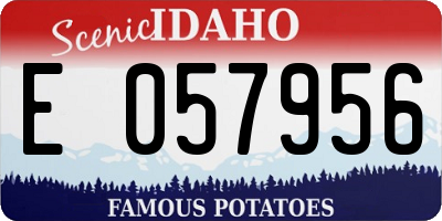 ID license plate E057956