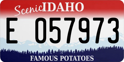 ID license plate E057973