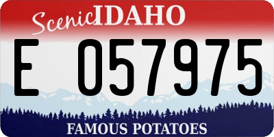 ID license plate E057975