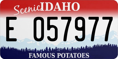 ID license plate E057977