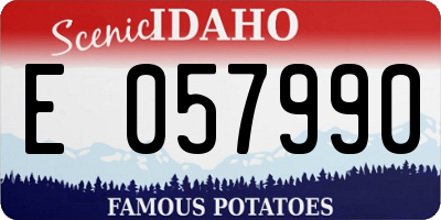 ID license plate E057990