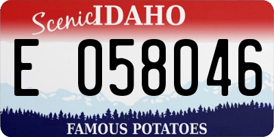 ID license plate E058046