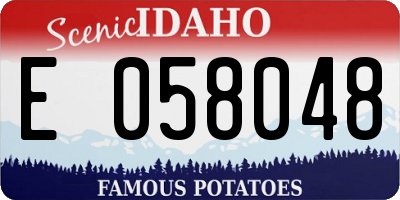 ID license plate E058048