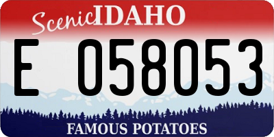 ID license plate E058053