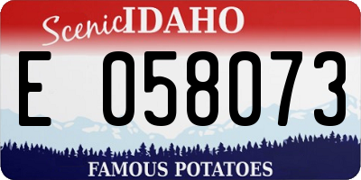 ID license plate E058073