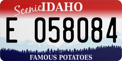 ID license plate E058084